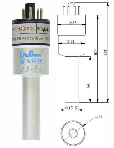 Reborn ZJ-54D metal Thermocouple Vacuum Gauge Tube