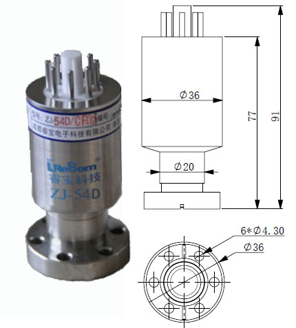 Reborn ZJ-54D metal Thermocouple Vacuum Gauge Tube