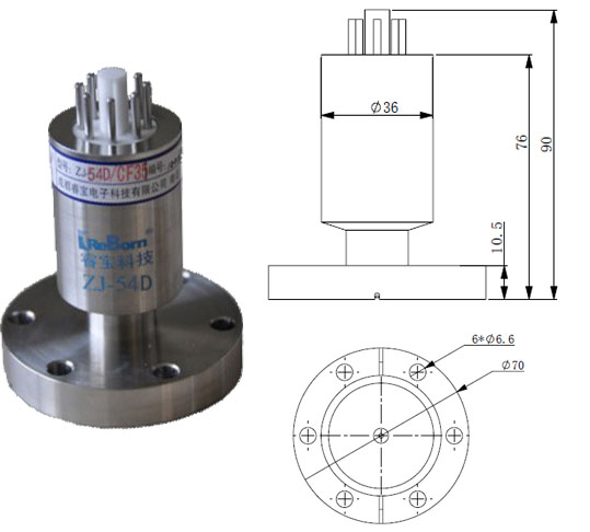 Reborn ZJ-54D metal Thermocouple Vacuum Gauge Tube