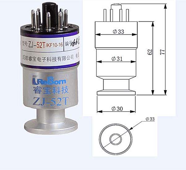 Reborn ZJ-52T metal Thermocouple Vacuum Gauge Tube